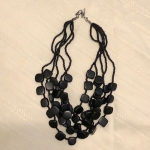 Black wood necklace